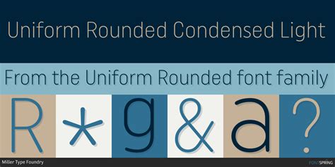 Uniform Rounded Condensed Font Fontspring