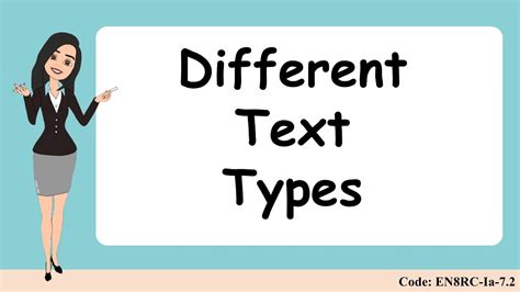 How Can I Identify The Four Types Of Text EN General