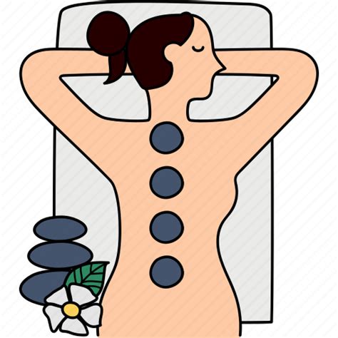 hot massage stone relaxing spa icon download on iconfinder