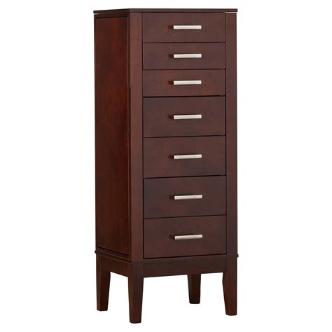 wade logan neill jewelry armoire with mirror and reviews wayfair