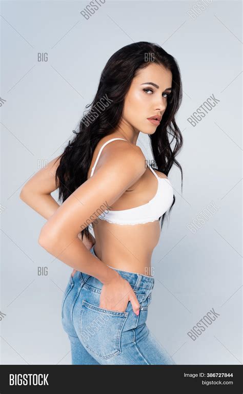 Sexy Woman Bra Jeans Image Photo Free Trial Bigstock