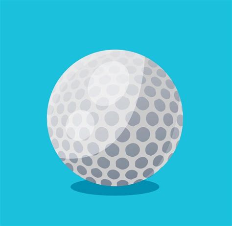 Ilustração vetorial isolada de bola de golfe Vetor Premium