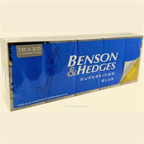 Benson And Hedges Superkings Blue 10 Packs Of 20 Cigarettes
