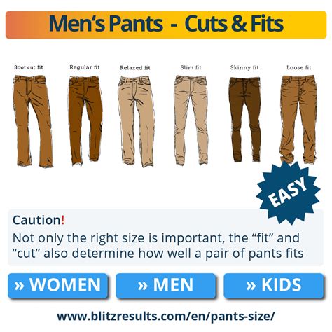 Pants Size Conversion Charts Sizing Guides For Men And Women 2023