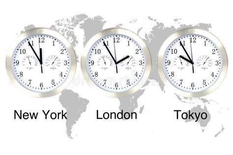 World City Time Zone Clocks and Globes Stock Vector - Illustration of ...