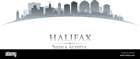 Halifax Nova Scotia Canada City Skyline Silhouette Vector Illustration