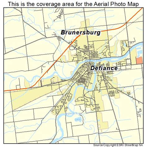 Aerial Photography Map Of Defiance Oh Ohio