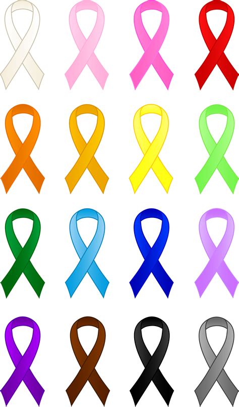 Awareness Ribbons Set Of Colors Free Clip Art