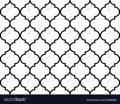 Moroccan Quatrefoil Seamless Pattern Mosaic Ogee Vector Image