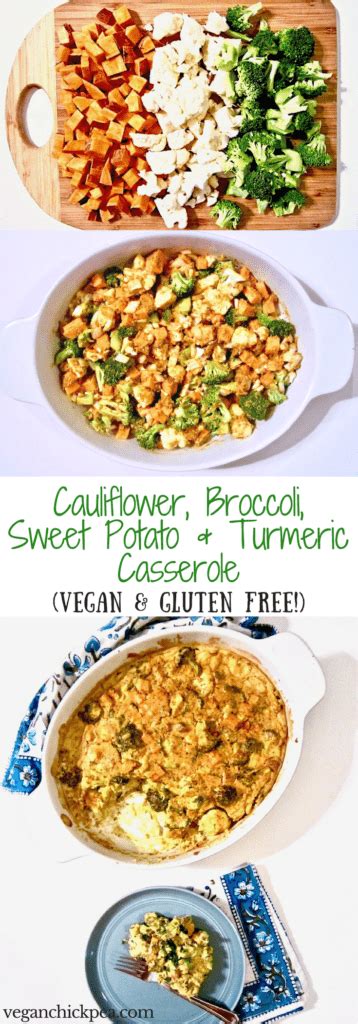 Adapted from joanne chang's autumn quinoa salad (flour, too), i subbed in cauliflower, brussel sprouts, broccoli and sweet potatoes for her suggested veggies and nixed the cilantro in the. Cauliflower, Broccoli & Sweet Potato Turmeric Casserole