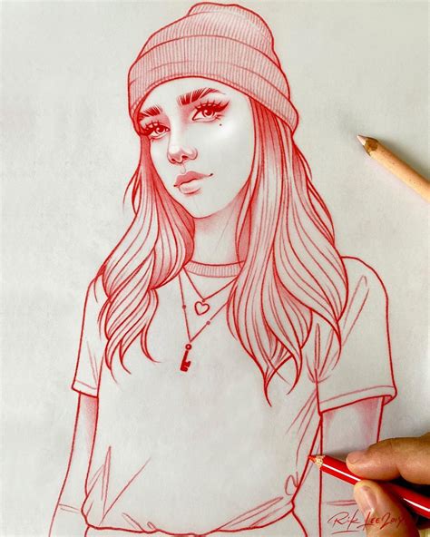 Rik Lee on Instagram: “Beanie babe - finished sketch! . Should I add