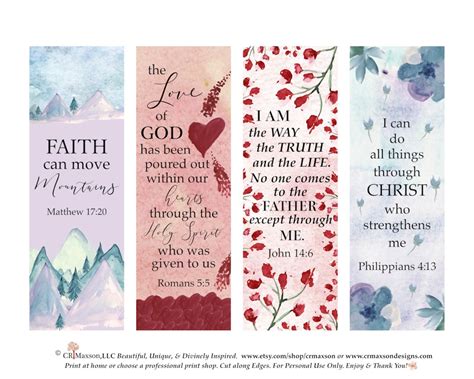 Christian Bookmarks Printable