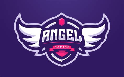 Angel Esports Logo Template For Gaming Team Or Tournament 7681094