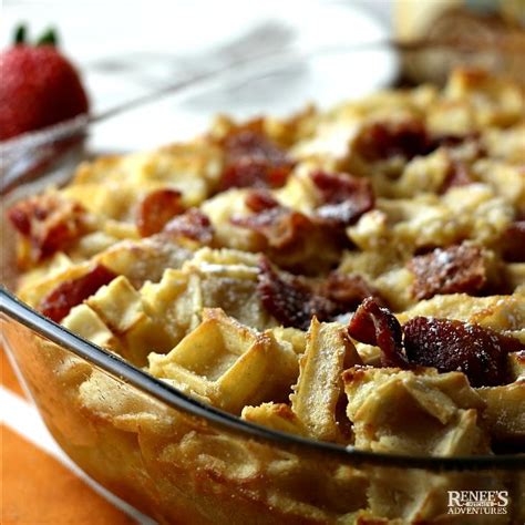 Easy Breakfast Casserole With Bacon And Waffles Renees Kitchen