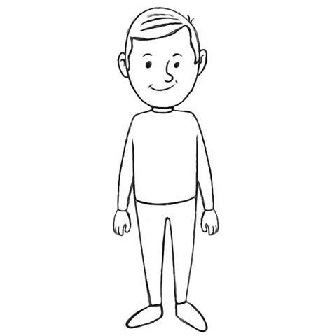 Easy Man Coloring Page