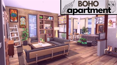 Boho Apartment The Sims 4 Speed Build No Cc Used Youtube