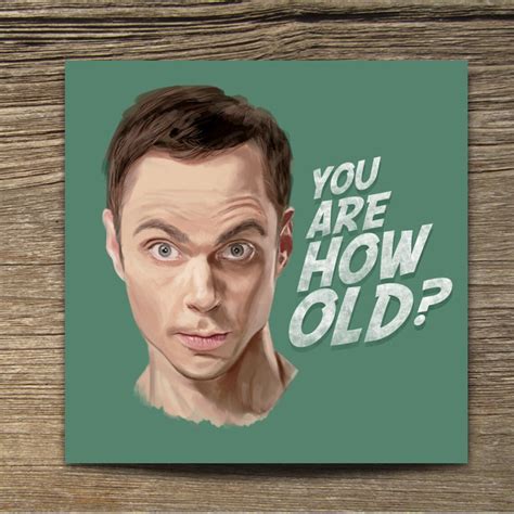 Sheldon Cooper The Big Bang Theory Birthday Card Etsy