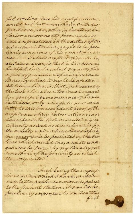 George Washingtons First Inaugural Address April 30 1789 National