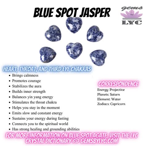 Blue Spot Jasper Properties And Affirmations Gems By Lyc Crystal