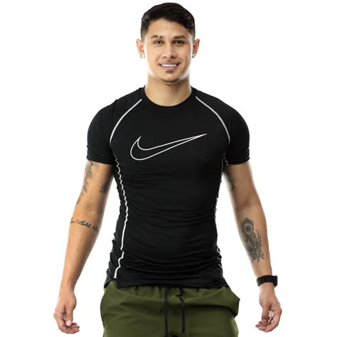 Camiseta Nike Pro Dri Fit Tight Top Ss Preta Masculina Center Sport