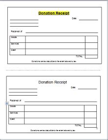 Donation Receipt Templates Letters Word Pdf Excelshe