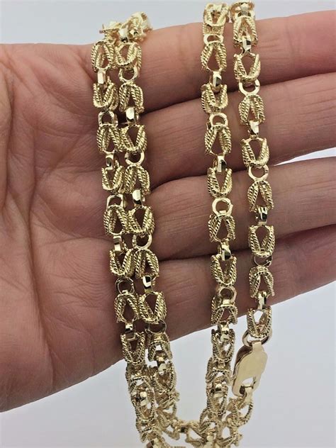 14k Yellow Gold Turkish Link Chain Necklace 26 5mm 50 Grams Ebay