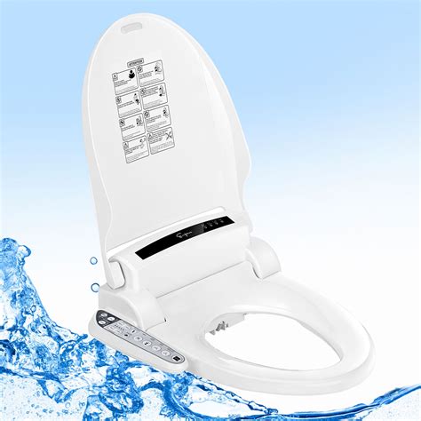 Elongated Toilet Seat Electric Bidet Seats Warm Air Dryer And