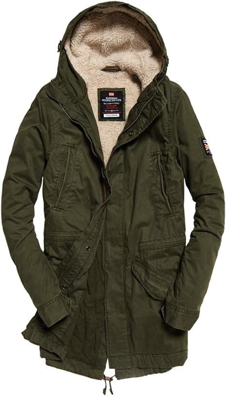 Superdry Mens New Military Parka Jacket Green 3xl Amazonca