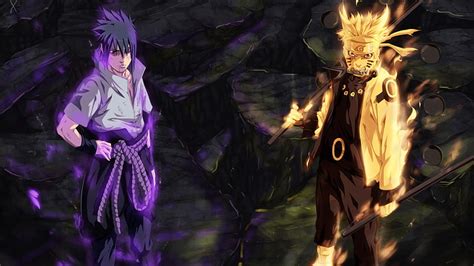 Sasuke Uchiha Sharingan And Rinnegan Eyes And Naruto Uzumaki Sage Of