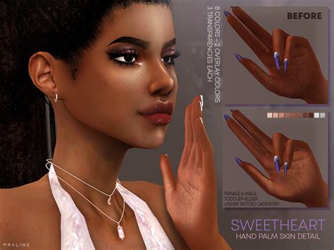 The Sims Resource Sweetheart Hand Palms Skin Detail