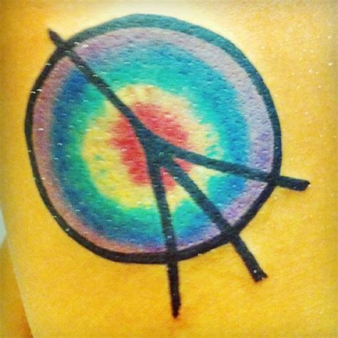 Tye Dye Bullseye Peace Sign Tattoo Peace Sign Tattoos Peace Sign