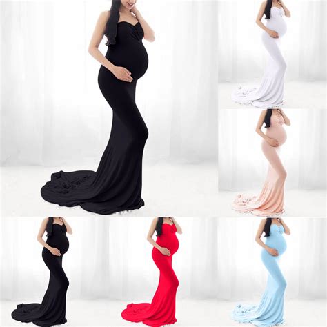 Sexy Maternity Photography Dresses Shoot Chiffon Pregnancy Dress
