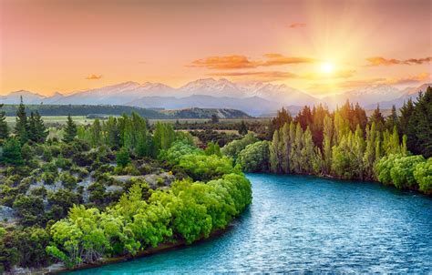 Wallpaper Forest Sunset Nature River Images For Desktop Section