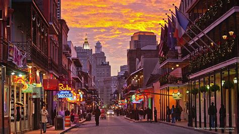 Hd Wallpaper Bourbon Street New Orleans Louisiana North America Wallpaper Flare