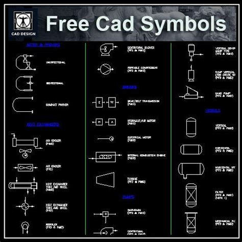 Free Equipment Symbol Blocks Cad Design Free Cad