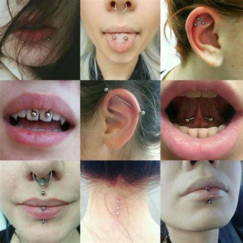 Piercings 🌹 Face Piercings Mouth Piercings Facial Piercings