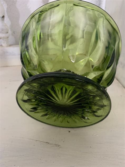 anchor hocking fairfield emerald green glass bowl etsy