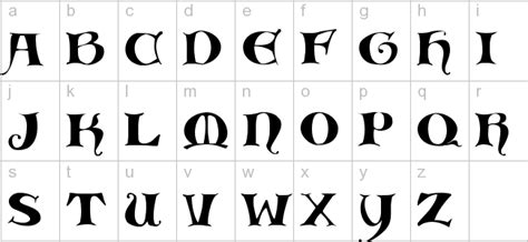 Medieval Scribish, Regular | Lettering alphabet fonts, Fancy fonts