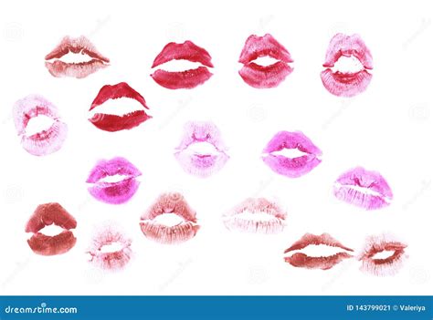 Lipstick Kiss Print Stock Image Image Of Pretty Romance 143799021