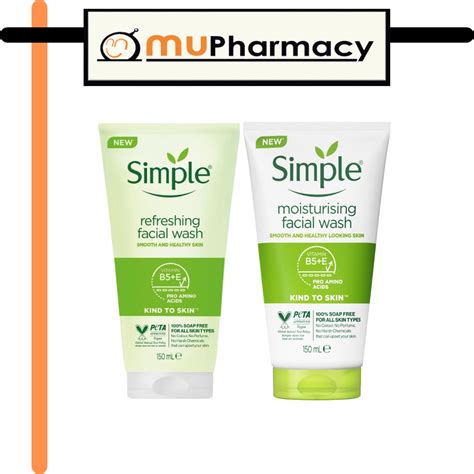 Simple Moisturising Facial Wash 150ml Refreshing Facial Wash 150ml
