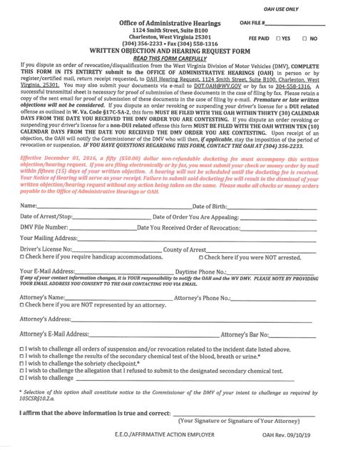 Written Objection Form Fill And Sign Printable Template Online Us