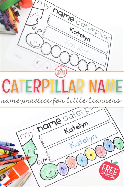 Caterpillar Name Activity Mrs Jones Creation Station Kindergarten