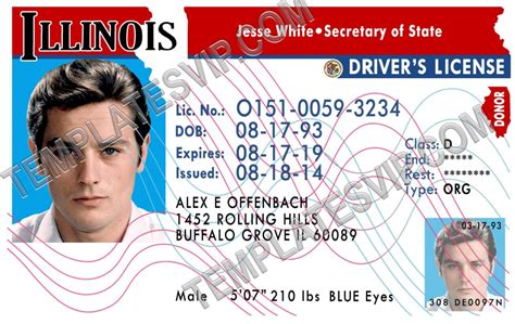 Illinois Il Drivers License Psd Template Download Old Templates