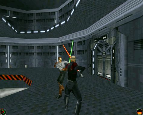 Dark forces, this 3d shooting game does not use the doom engine, it uses lucasarts' own engine which includes a few features not seen in doom. STAR WARS™ Jedi Knight: Dark Forces II on Steam