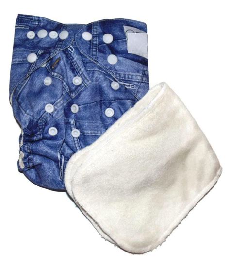 Triple B Cloth Diaper Cover Denim Blue One Natural Bamboo Cotton