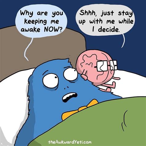 Brain Keeps Yeti Awake Yet Again Akward Yeti The Awkward Yeti Cartoons Comics Funny Comics