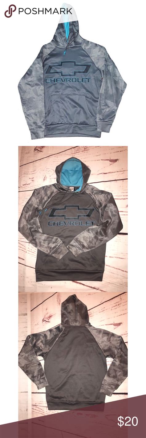 Chevrolet Gray Graphic Pullover Hoodie Pullover Hoodie Hoodies Graphic