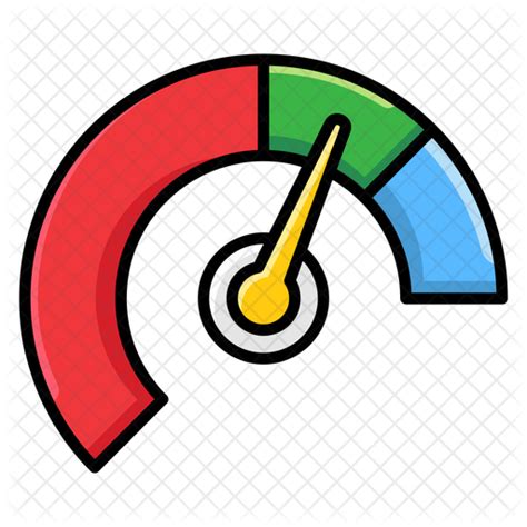Credit Score Icon Download In Colored Outline Style
