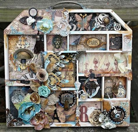 Altered Project And Mixed Media Tags On Live With Prima Shadow Box