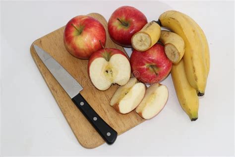 Apples And Bananas Stock Image Image Of Banana Isolated 59251395